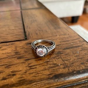 Silpada sterling silver CZ hammered Perfect Bliss Ring